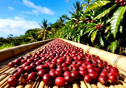 Сухой метод обработки кофе