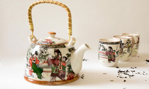 Чайный набор: чайник и чашки