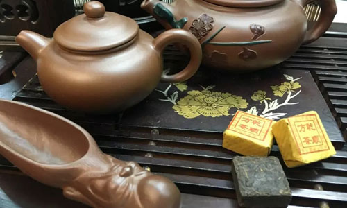 Чай пуэр крупным планом