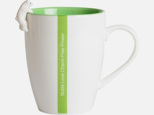 Кружка «Забавные зверюшки» зеленая с мишкой, 320 мл