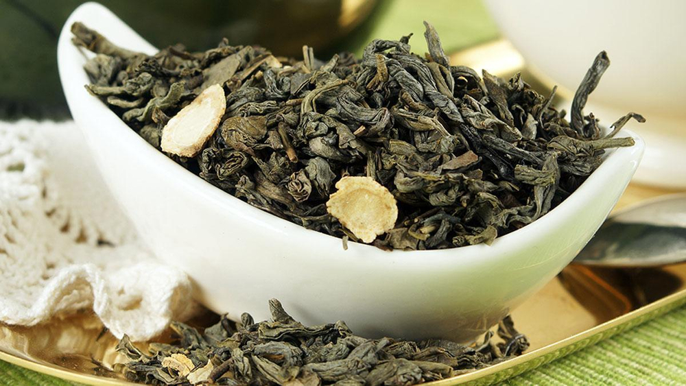 Зелёный чай «Золотой женьшень» (с корнем женьшеня)