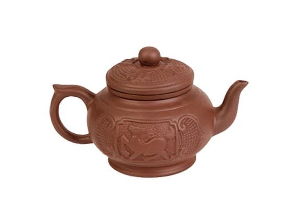 Чайник глиняный «Мудрость и знания» с заварочной колбой, 500 мл