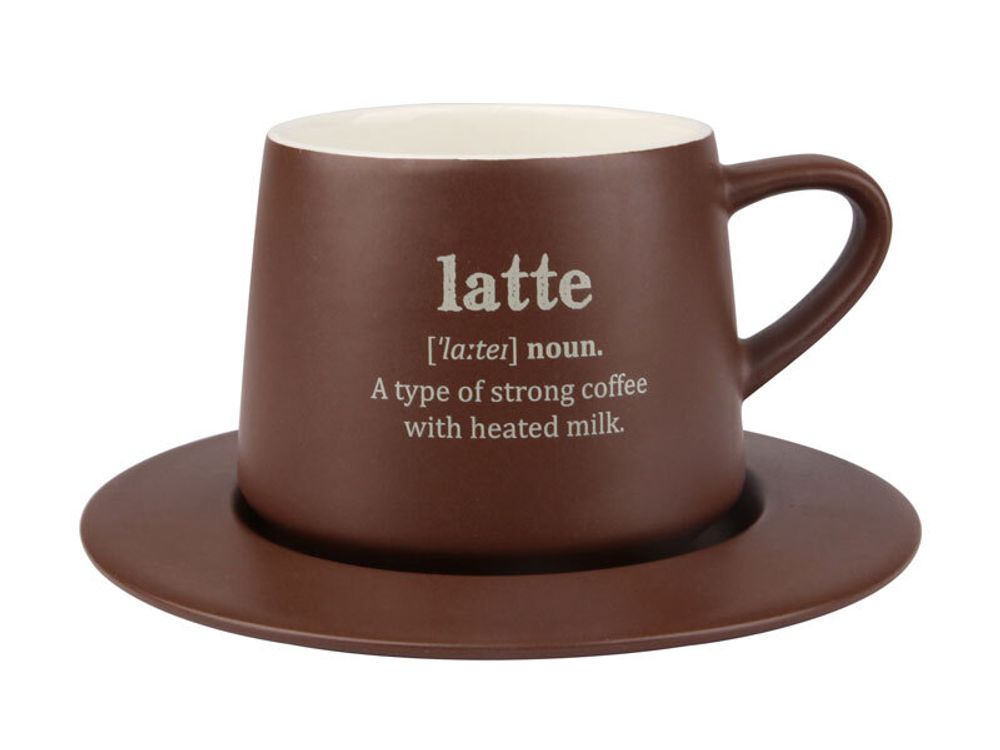 Чашка с блюдцем Latte, 320 мл