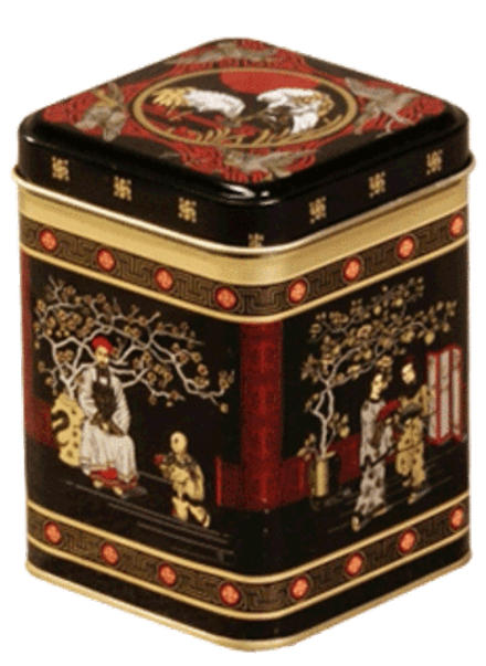 Банка для чая и кофе «Черный японец», 100 гр (квадратная)