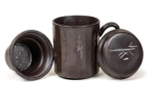 Чашка глиняная «Саман», с заварочной колбой и крышкой, 350 мл