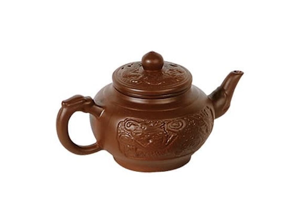 Чайник заварочный глиняный «Приносящий счастье» с заварочной колбой, 450 мл