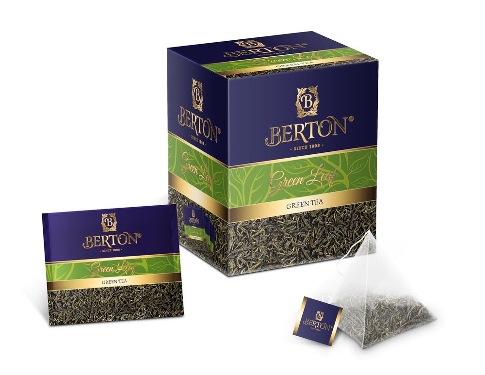 Berton пакетированный чай «Зелёный лист»